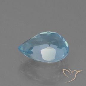 Topázio Céu azul Natural 0.87ct, Formato de pêra, VS