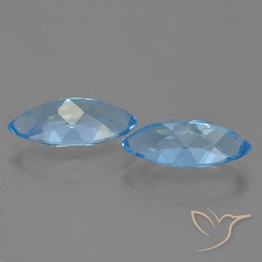 Pedras preciosas de Topázio Azul Suíço natural de 7.95 ct, Marquesa, VVS-VS