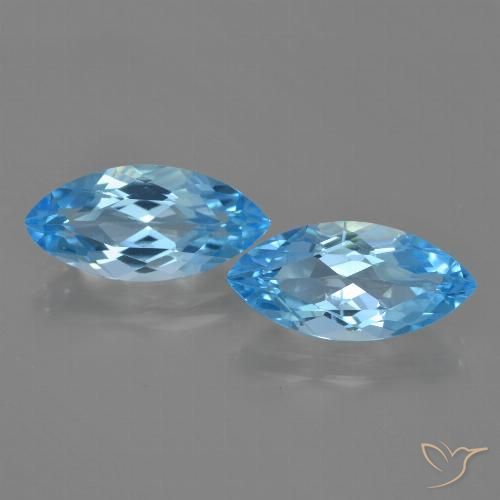 7.36ctw Natural Azul Suíço Topázio, Marquesa, VVS