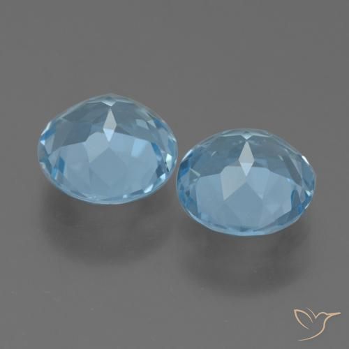 Pedras preciosas de Topázio Azul Suíço natural de 4.81 ct, Redondo, VVS-VS