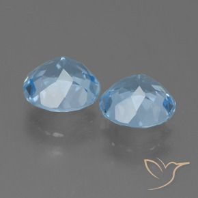Pedras preciosas de Topázio Céu azul natural de 4.67 ct, Redondo, VVS-VS