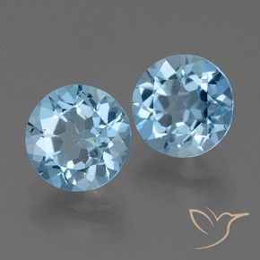 Pedras preciosas de Topázio Céu azul natural de 4.74 ct, Redondo, VS