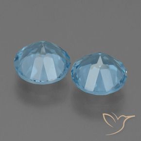 Pedras preciosas de Topázio Céu azul natural de 4.74 ct, Redondo, VS