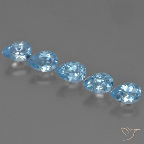2.82ctw Natural Céu azul Topázio, Formato de pêra, VS