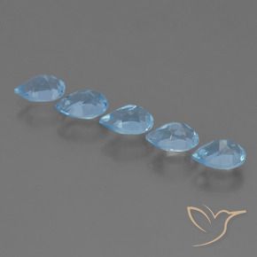 Pedras preciosas de Topázio Céu azul natural de 2.82 ct, Formato de pêra, VS