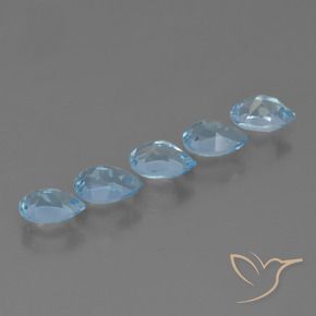 Pedras preciosas de Topázio Céu azul natural de 2.90 ct, Formato de pêra, VS