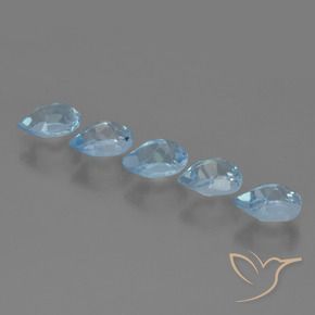 Pedras preciosas de Topázio Céu azul natural de 3.16 ct, Formato de pêra, VS
