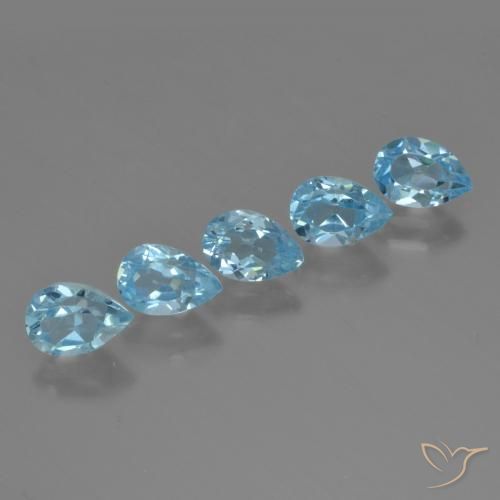 Pedras preciosas de Topázio Azul Suíço natural de 2.89 ct, Formato de pêra, VS