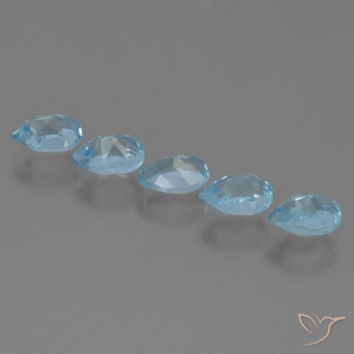 Pedras preciosas de Topázio Azul Suíço natural de 2.89 ct, Formato de pêra, VS