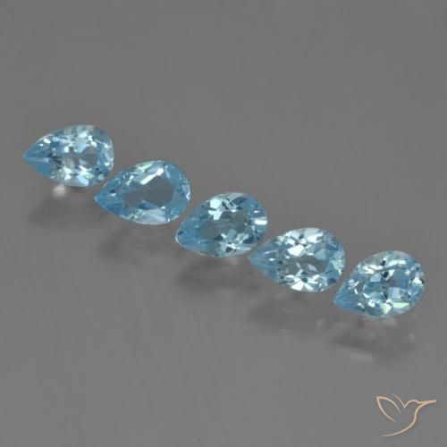 2.79ctw Natural Azul Suíço Topázio, Formato de pêra, VS