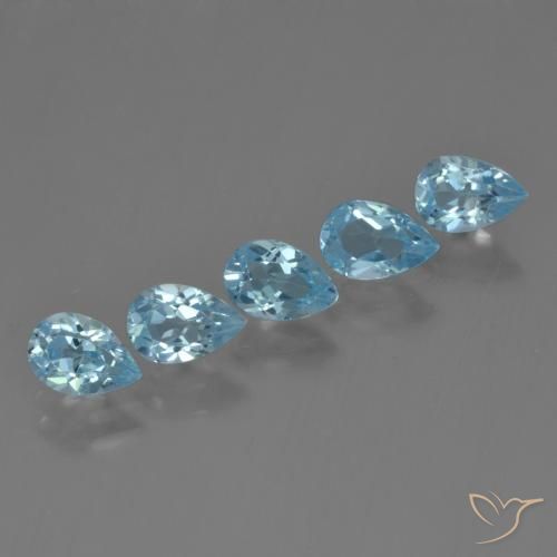Pedras preciosas de Topázio Azul Suíço natural de 2.79 ct, Formato de pêra, VS