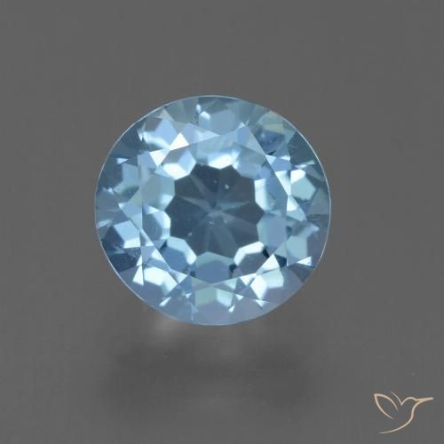 2.46ct Natural Céu azul Topázio, Redondo, VS