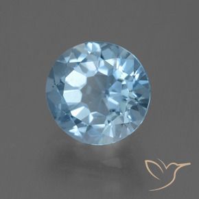 Topázio Céu azul Natural 2.46ct, Redondo, VS