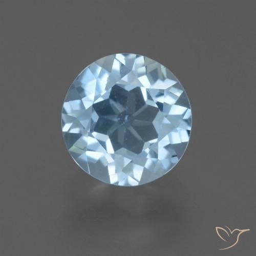 2.36ct Natural Céu azul Topázio, Redondo, VS