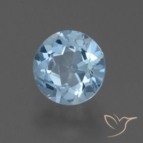 Topázio Céu azul Natural 2.36ct, Redondo, VS