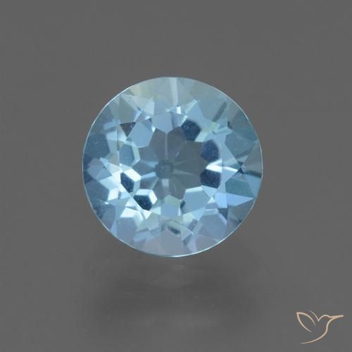 2.23ct Natural Céu azul Topázio, Redondo, VS