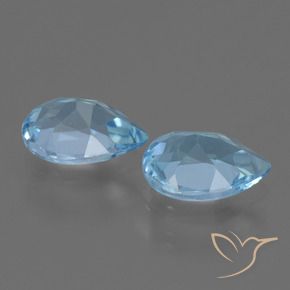 Pedras preciosas de Topázio Céu azul natural de 1.53 ct, Formato de pêra, VVS-VS