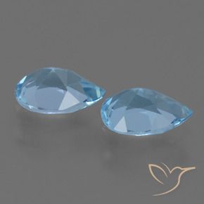 Pedras preciosas de Topázio Azul Suíço natural de 1.62 ct, Formato de pêra, VVS-VS