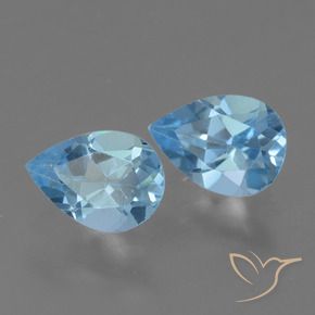 Pedras preciosas de Topázio Azul Suíço natural de 1.67 ct, Formato de pêra, VS