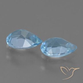 Pedras preciosas de Topázio Céu azul natural de 1.55 ct, Formato de pêra, VVS-VS