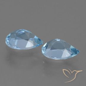 Pedras preciosas de Topázio Céu azul natural de 1.69 ct, Formato de pêra, VVS-VS