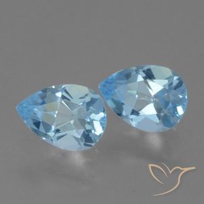 Pedras preciosas de Topázio Céu azul natural de 1.70 ct, Formato de pêra, VVS-VS