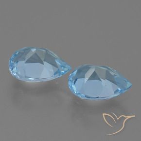 Pedras preciosas de Topázio Céu azul natural de 1.70 ct, Formato de pêra, VVS-VS