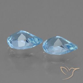 Pedras preciosas de Topázio Céu azul natural de 1.55 ct, Formato de pêra, VVS-VS
