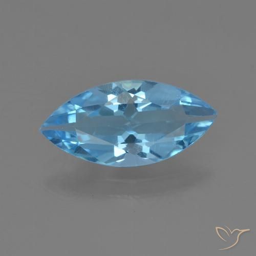 3.08ct Natural Azul Suíço Topázio, Marquesa, VS