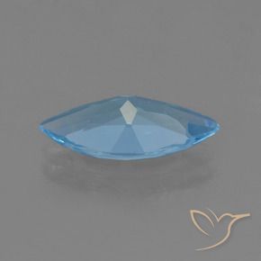 Topázio Azul Suíço Natural 3.08ct, Marquesa, VS