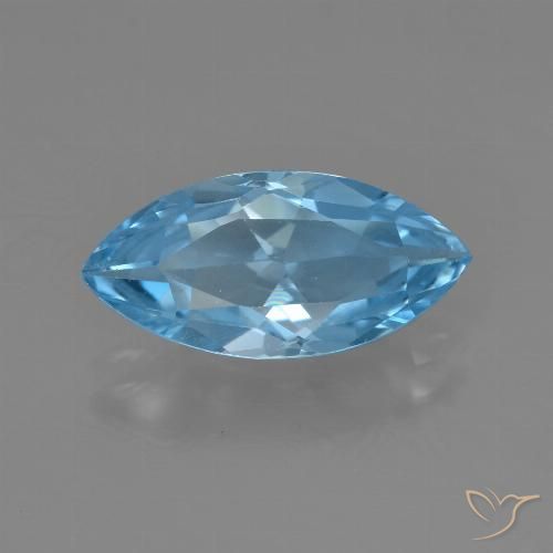 3.81ct Natural Azul Suíço Topázio, Marquesa, VS