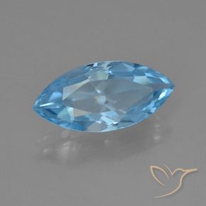 Topázio Azul Suíço Natural 3.81ct, Marquesa, VS