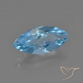 Topázio Azul Suíço Natural 3.25ct, Marquesa, VS