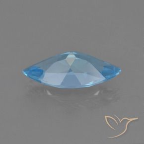 Topázio Azul Suíço Natural 3.25ct, Marquesa, VS
