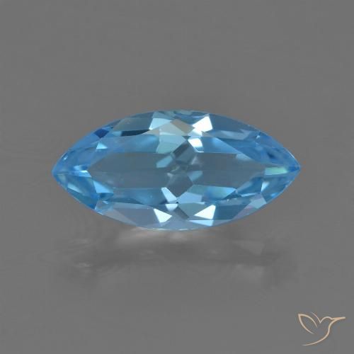 3.65ct Natural Azul Suíço Topázio, Marquesa, VS