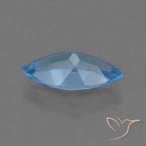 Topázio Azul Suíço Natural 3.65ct, Marquesa, VS