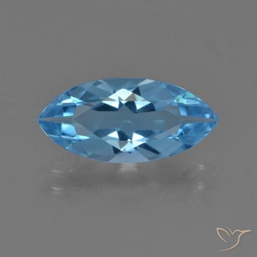 3.22ct Natural Azul Suíço Topázio, Marquesa, VS