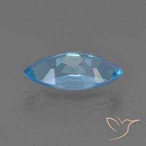 Topázio Azul Suíço Natural 4.05ct, Marquesa, VS
