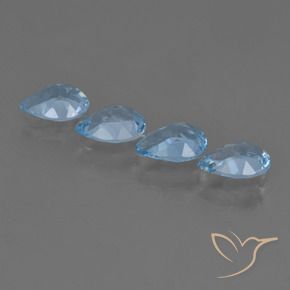 Pedras preciosas de Topázio Azul Suíço natural de 2.72 ct, Formato de pêra, VVS-VS