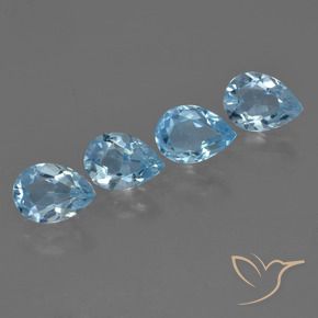 Pedras preciosas de Topázio Céu azul natural de 3.25 ct, Formato de pêra, VVS-VS