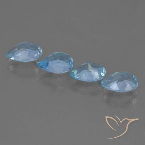Pedras preciosas de Topázio Céu azul natural de 3.25 ct, Formato de pêra, VVS-VS