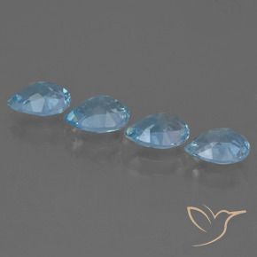 Pedras preciosas de Topázio Céu azul natural de 3.17 ct, Formato de pêra, VS