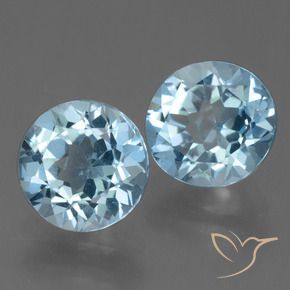 Pedras preciosas de Topázio Azul Suíço natural de 4.49 ct, Redondo, VVS-VS