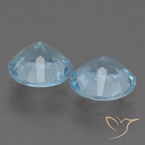 Pedras preciosas de Topázio Azul Suíço natural de 4.49 ct, Redondo, VVS-VS