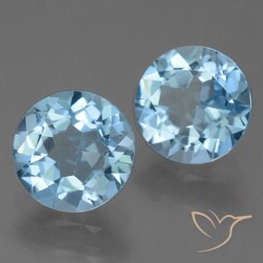 Pedras preciosas de Topázio Azul Suíço natural de 4.54 ct, Redondo, VVS-VS