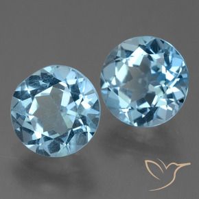 Pedras preciosas de Topázio Céu azul natural de 4.79 ct, Redondo, VVS-VS