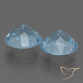 Pedras preciosas de Topázio Céu azul natural de 4.79 ct, Redondo, VVS-VS