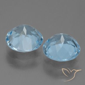 Pedras preciosas de topázio azul natural de 4,19 ct, corte redondo, VS
