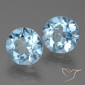 Pedras preciosas de Topázio Céu azul natural de 4.31 ct, Redondo, VS