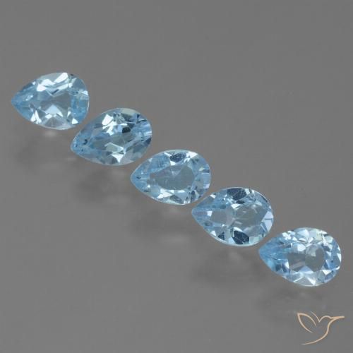 2.73ctw Natural Céu azul Topázio, Formato de pêra, VS
